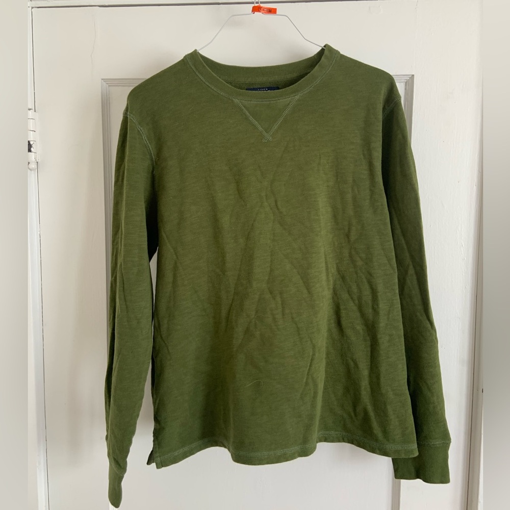 J Crew Light Crewneck Green Large